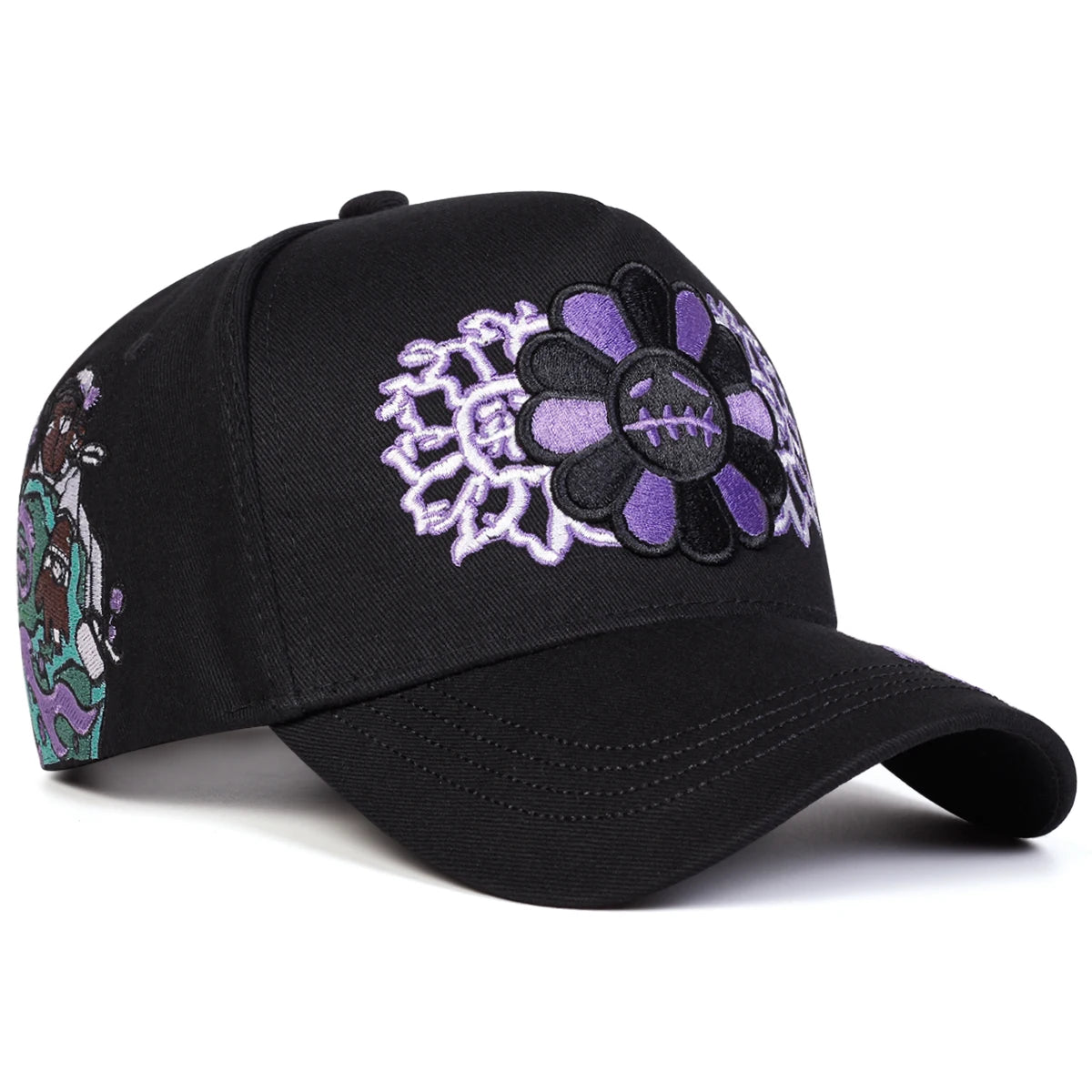 Unisex Sunflower Embroidery Baseball Caps Spring Autumn Sports Cap