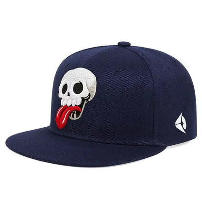 Unisex Skeleton Embroidery Hats Spring Autumn Adjustable Casual Snapback Caps Outdoor Sunscreen Hat