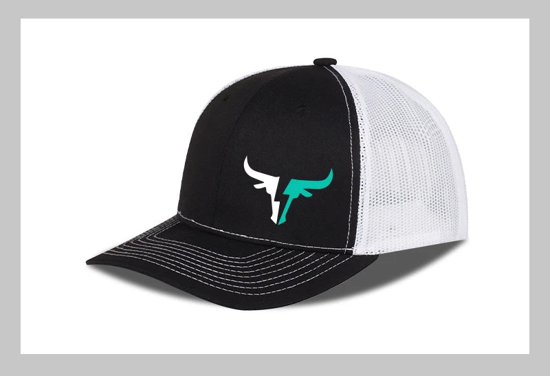 Bulls Logo Printed Mesh Cap Lightweight Breathable Adjustable Sun Hat Unisex Casual Cap