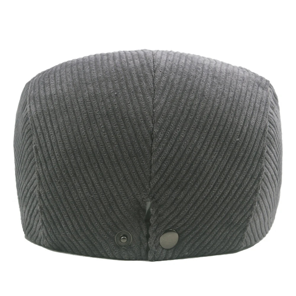 Drop Shipping Autumn And Winter Camel Corduroy Man Ivy Cap Dad Casual Newsboy Hat 56-60cm