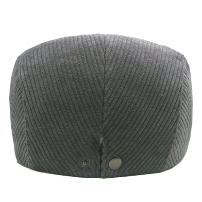 Drop Shipping Autumn And Winter Camel Corduroy Man Ivy Cap Dad Casual Newsboy Hat 56-60cm