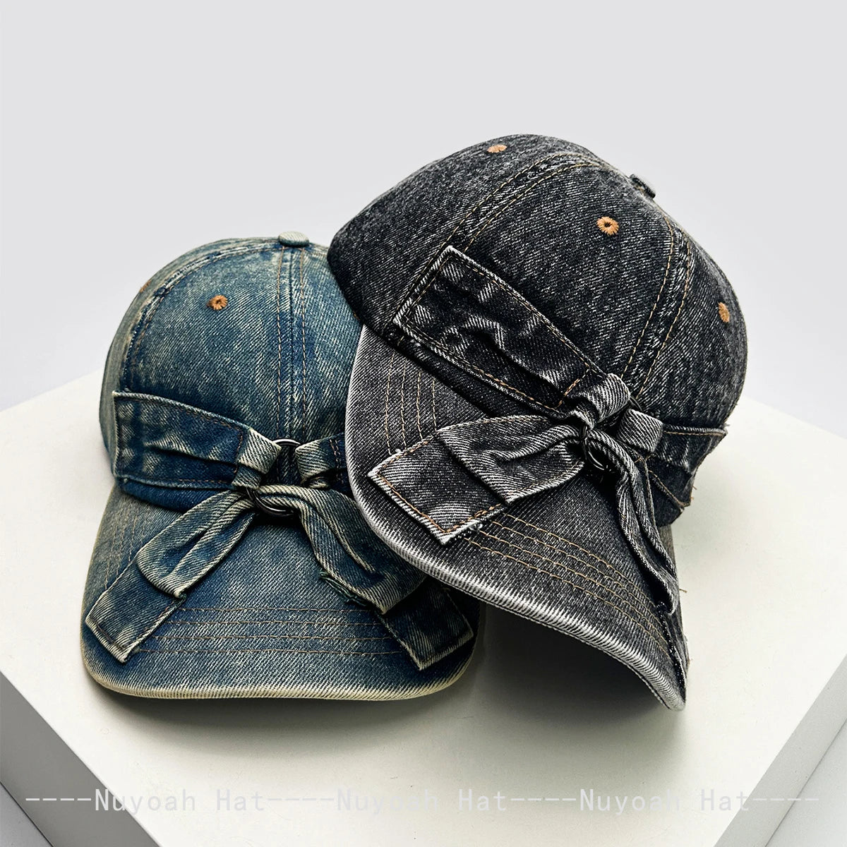 New Men Women Retro Bow Broken Style Baseball Hats