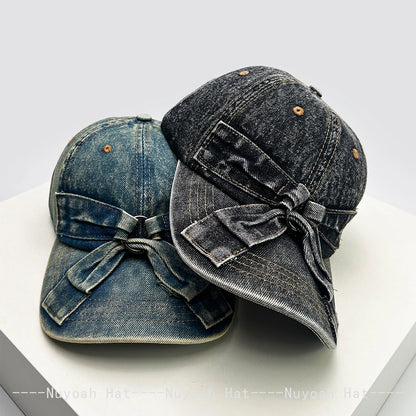 New Men Women Retro Bow Broken Style Baseball Hats