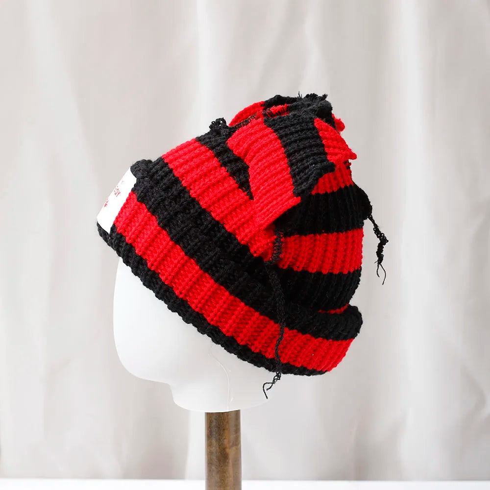 Winter Skullies Hat Unisex Cat Ear Hat Warm Crochet Knitted Hat Costume Beanie Hat