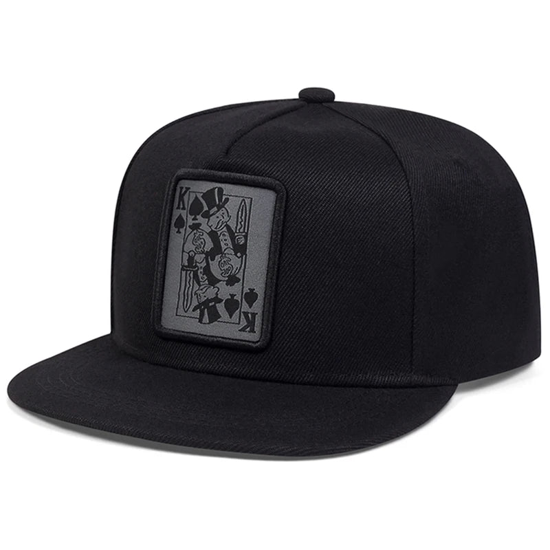 Snapback Hat Poker Character K Embroidered Flat Edge Hat Fashion Hip Hop Hat