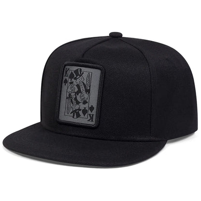 Snapback Hat Poker Character K Embroidered Flat Edge Hat Fashion Hip Hop Hat