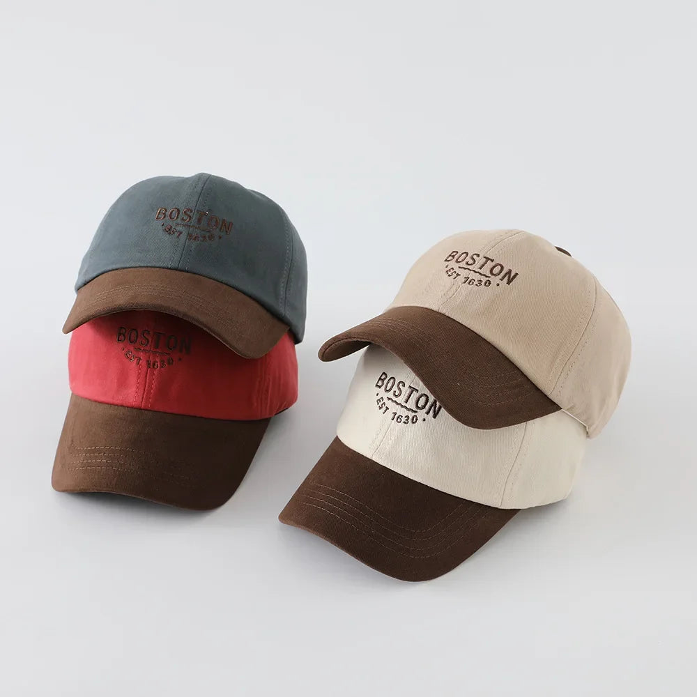 New Autumn Letter Embroidery Baseball Cap Fashion Style Baby Boys Girls Sun Hat Korean Caps Children