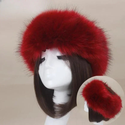 Winter Thick Furry Hairband Fluffy Russian Faux Fur Women