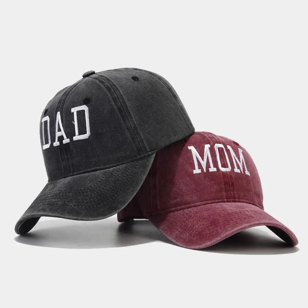 Dad Mom Embroidery Baseball Cap Fashion Women Men Hat Cotton