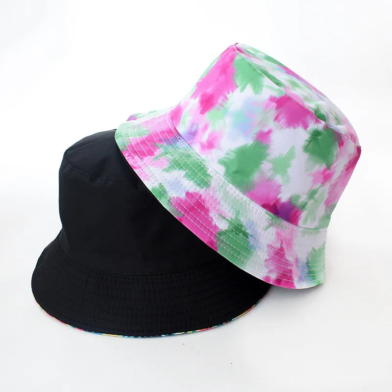 Street Graffiti Men's Bucket Hat Double-Sided Hip Hop Outdoor