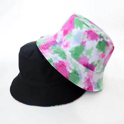 Street Graffiti Men's Bucket Hat Double-Sided Hip Hop Outdoor