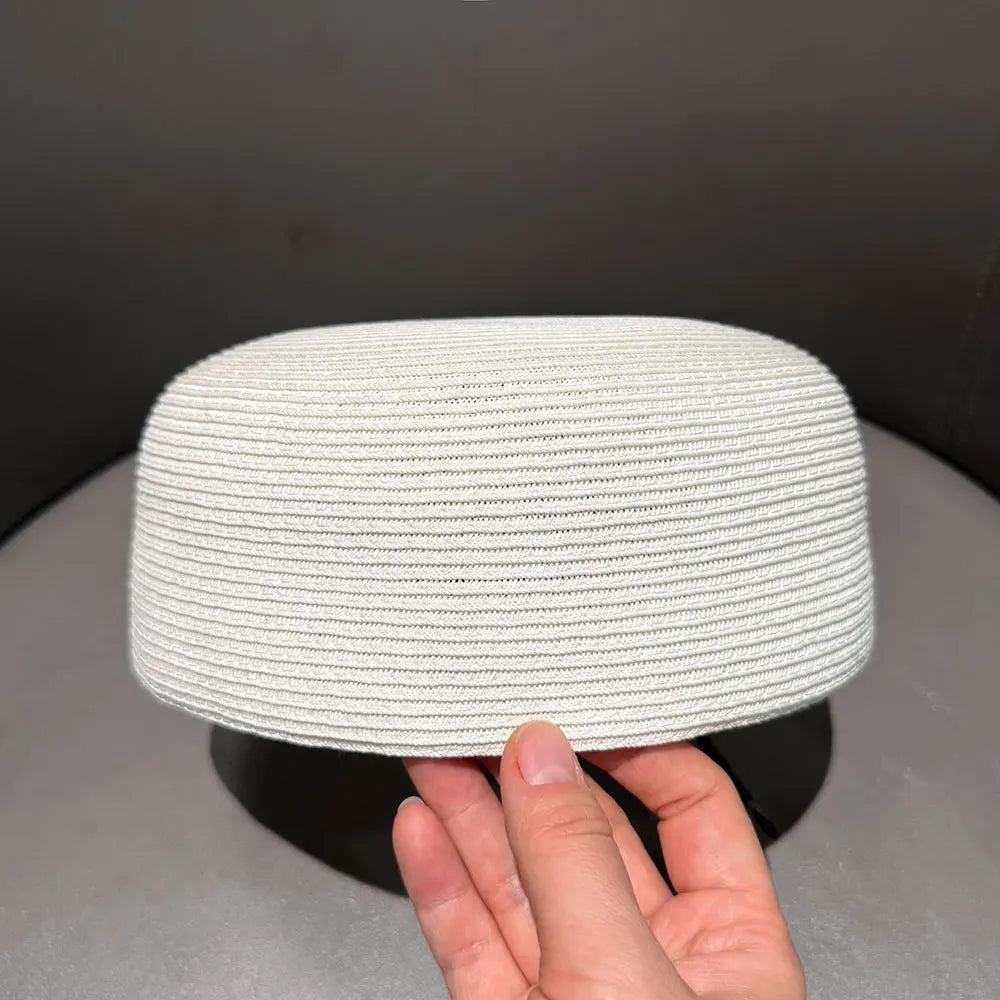 Retro Pillbox Hat 2026 Straw Beret Fedora Hat Straw Hat