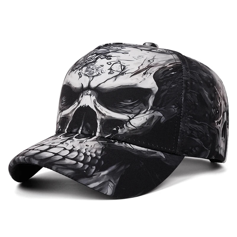 Fashion Creative New Baseball Hat Printed Skeleton Hip Hop Skateboarding Hat Outdoor Daily Decoration Hat Unisex