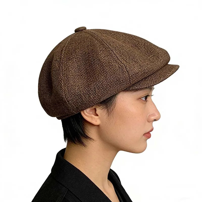 Octagonal Newsboy Cap Spring Summer Breathable Sun Protection Hat
