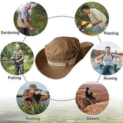 Sun Hats for Men Outdoor Fishing Cap Wide Brim Women Bucket Hat