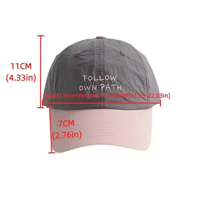 Casual Lightweight Baseball Cap Embroidered Sun Protection Quick Dry Cap Adjustable Sunscreen Cap