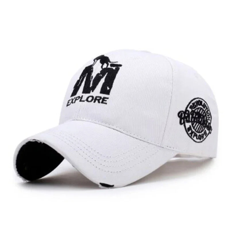 Unisex EXPLORE M Wolf Printed Baseball Caps Spring Autumn Outdoor Adjustable Casual Hats Sunscreen Hat Sports Cap