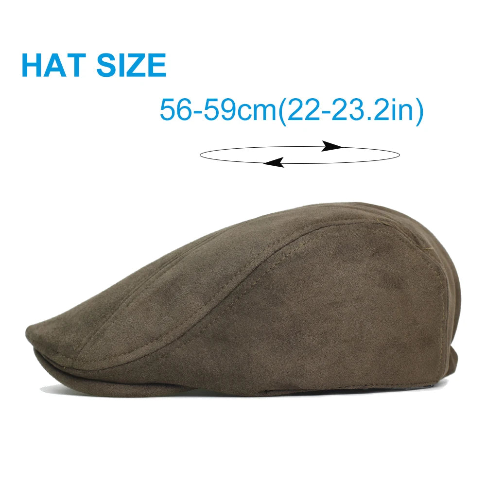 Winter Autumn Vintage Newsboy Cap Hat Men Women Casual Beret Solid Cap