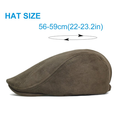 Winter Autumn Vintage Newsboy Cap Hat Men Women Casual Beret Solid Cap