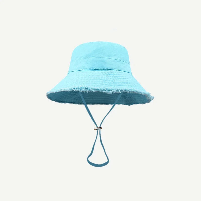 Big Head Leisure Protection Sun Protect Beach Cotton Bucket Hat