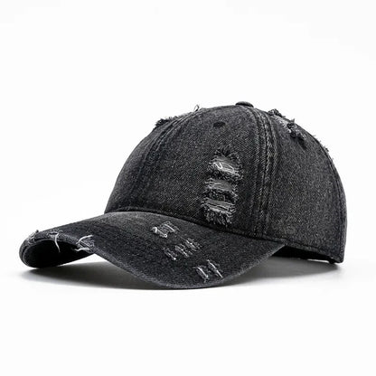 Four Seasons Denim Print Casquette Baseball Cap