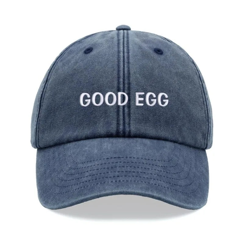1pc "Good Egg" Baseball Cap Vintage Washed Unisex Dad Hat