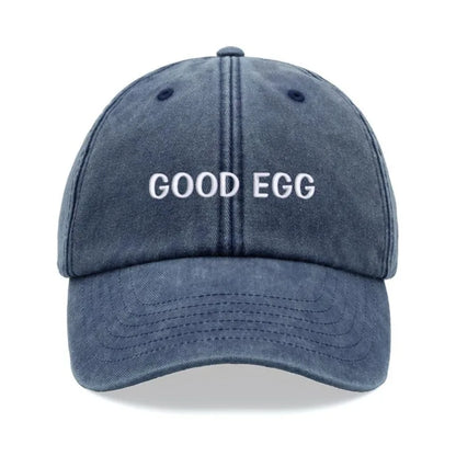 1pc "Good Egg" Baseball Cap Vintage Washed Unisex Dad Hat