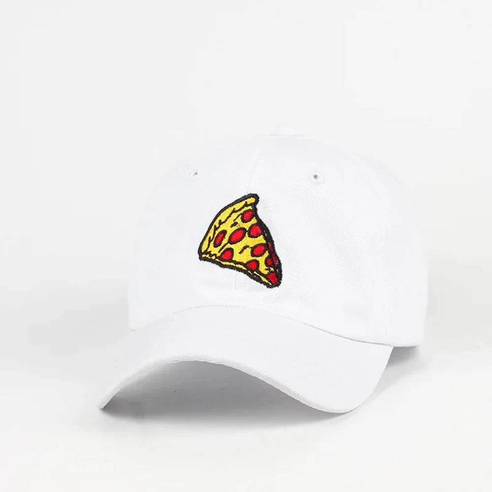 Unisex Pizza Embroidery Baseball Cap Adjustable Dad Hat For Women Men