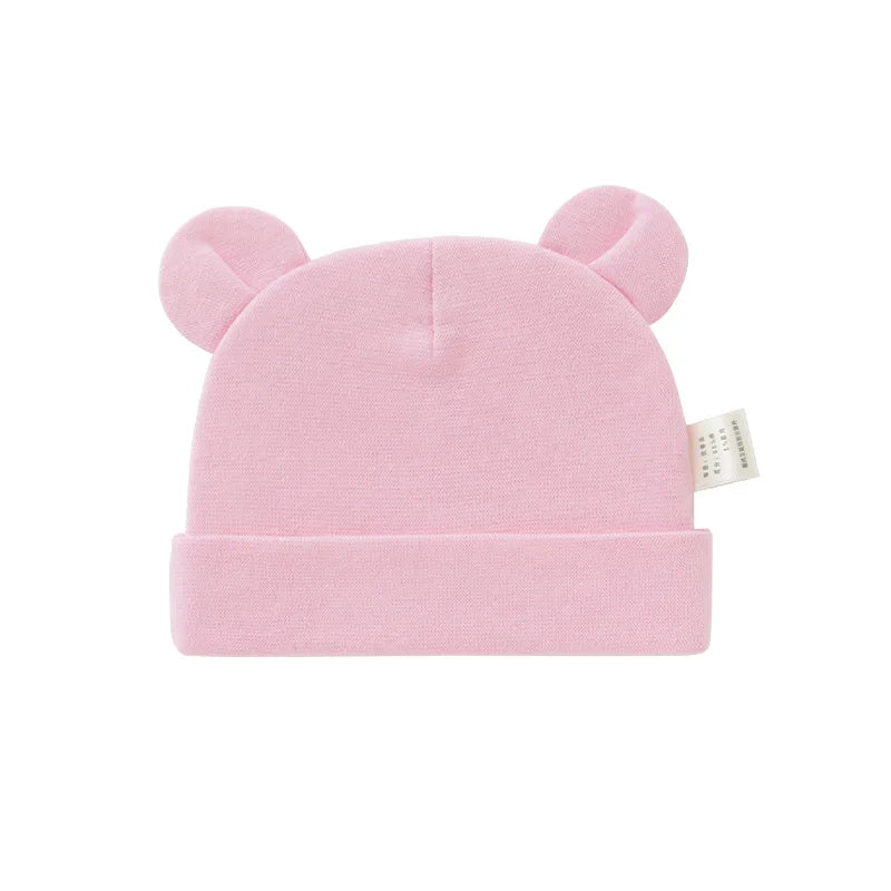 Organic Cotton Newborn Beanie Hat Baby Cap Breathable For 0-6M Infants