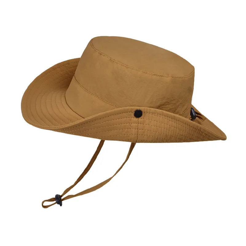 New Custom Logo Men Quick Drying Bucket Hats Fisherman Cap