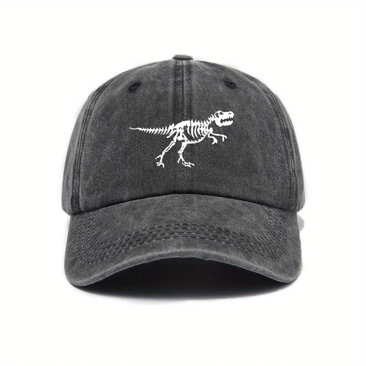 Fashionable and Casual Dinosaur Skeleton Printed Baseball Cap