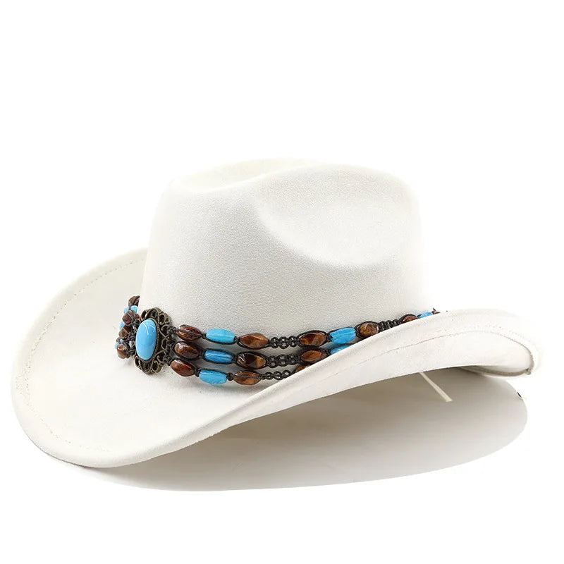 Suede Horse Riding Western Cowboy Hat For Men And Women Outdoor