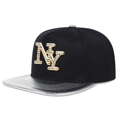 Unisex Diamond Letters Label Hip-Hop Hats Spring Autumn