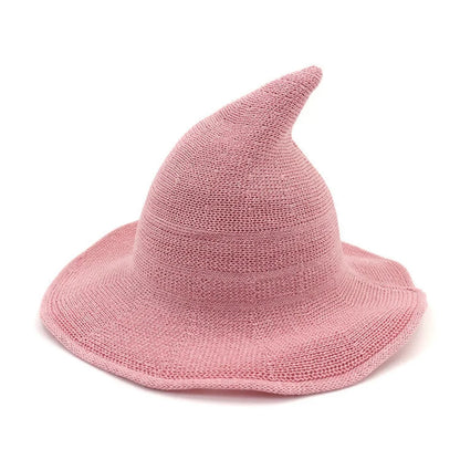 Halloween Witch Hat Long Point Hat Knitted Cap For Women Halloween Party Hat