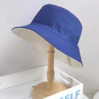 Cotton Bucket Hat Men Women Big Head Fisherman Hat Men