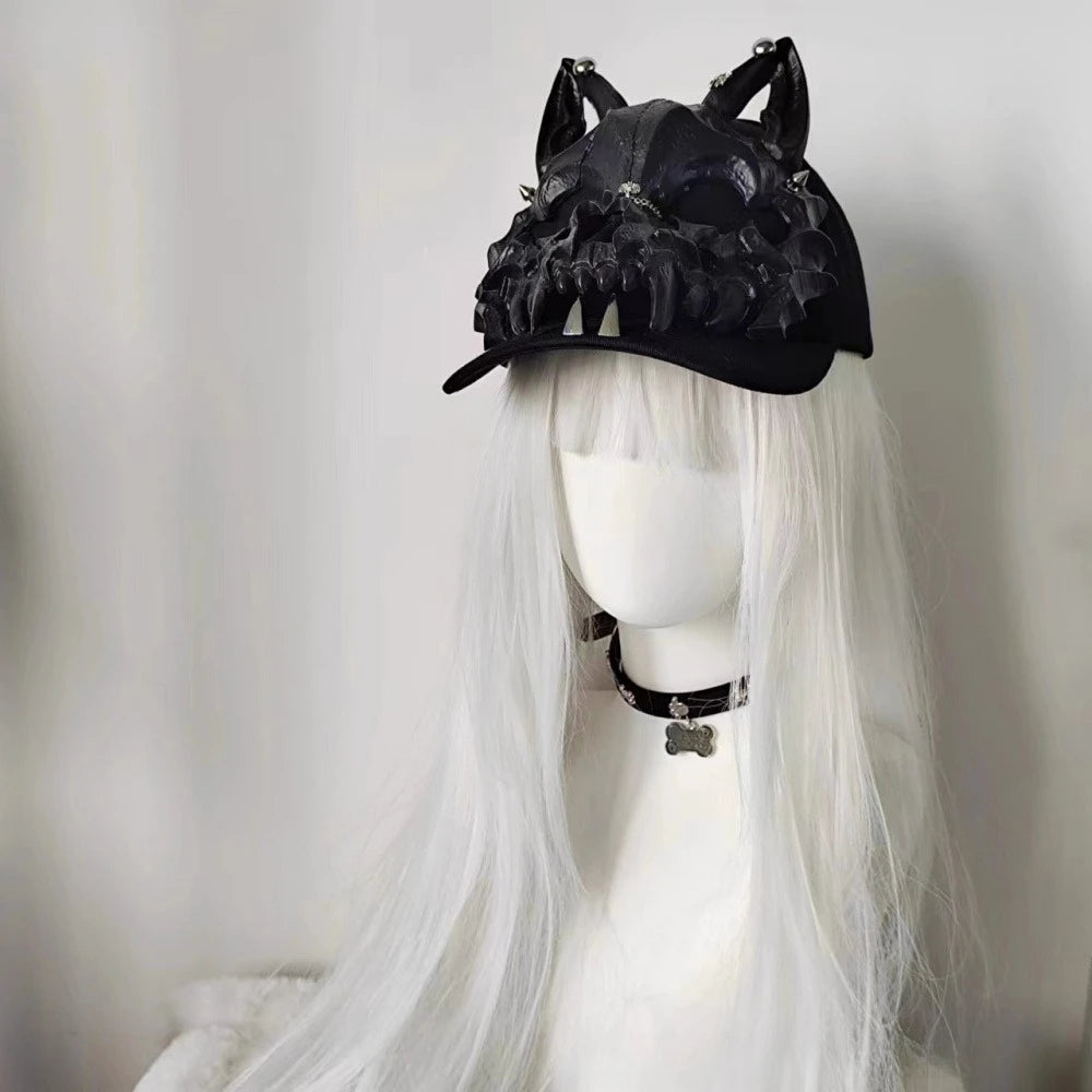 Y2K Wolf Ears Tusk Devil Horns Women's Men