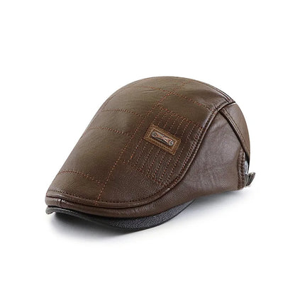High Quality Men PU Leather Baseball Cap