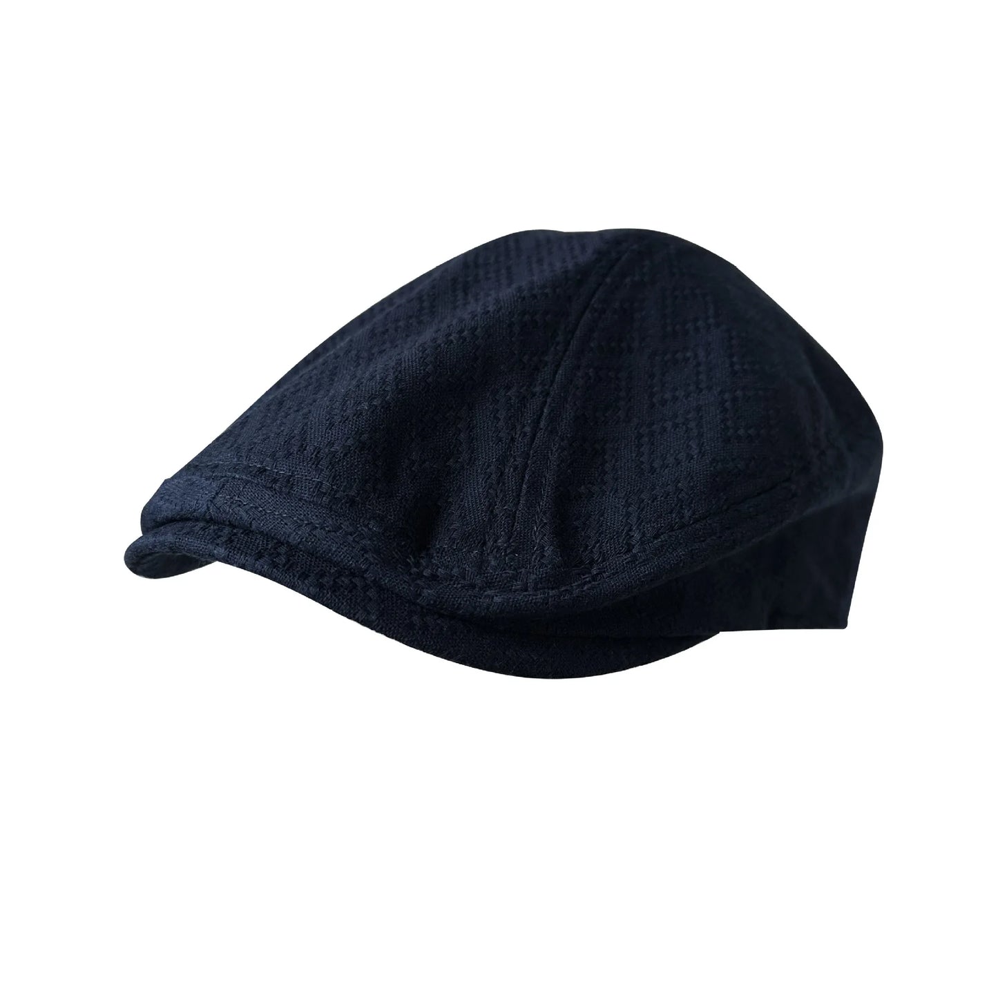 Solid Color Linen Flat Cap Breathable Summer Sun Hat