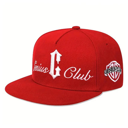 Flat Edge Hat Genius Club Embroidered Hip Hop Hat