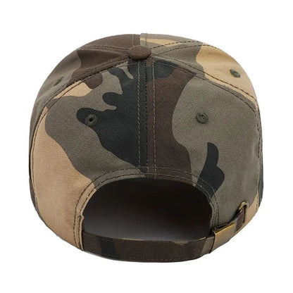 Metallic Camo Baseball Cap Men Army Green Star Pattern Tall Crown