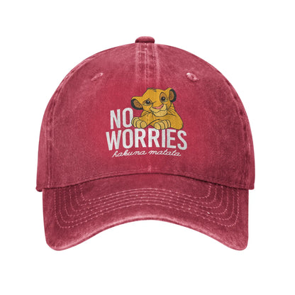 Lion King  No Worries Simba Washed Baseball Cap