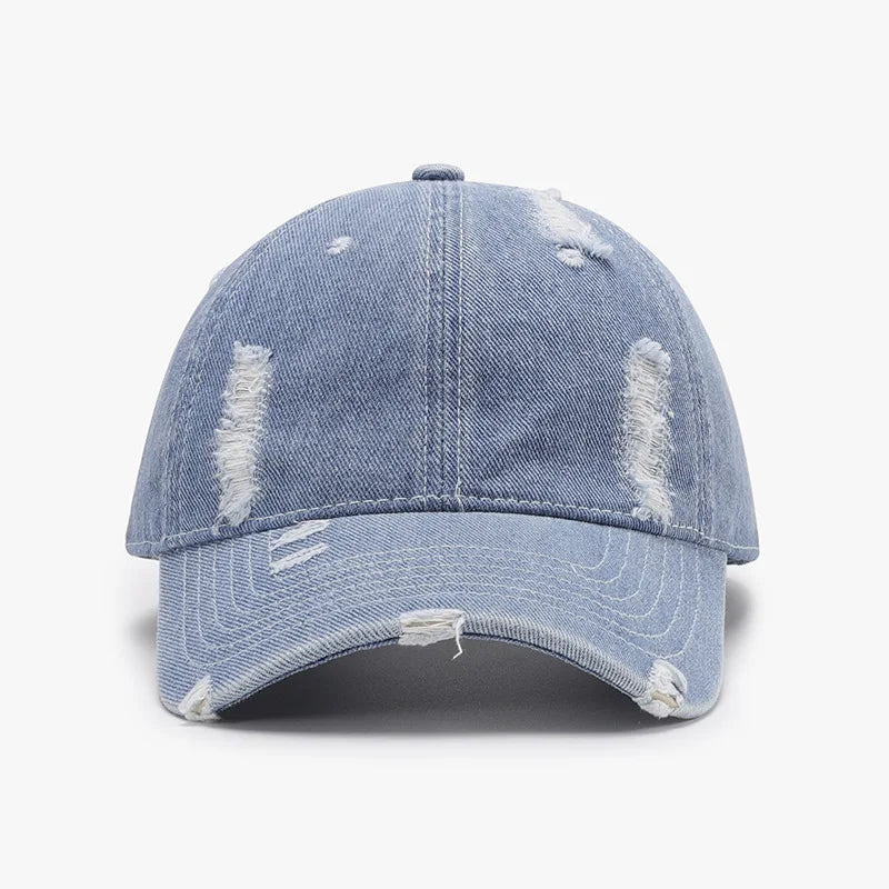 Outdoor Distressed Personalized Street Style Versatile Plain Baseball Cap
