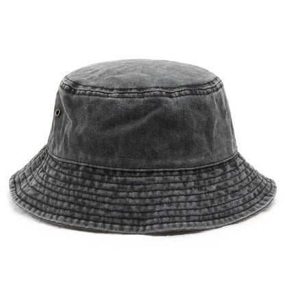 Retro Washed Denim Fisherman Hat Versatile Bucket Hats