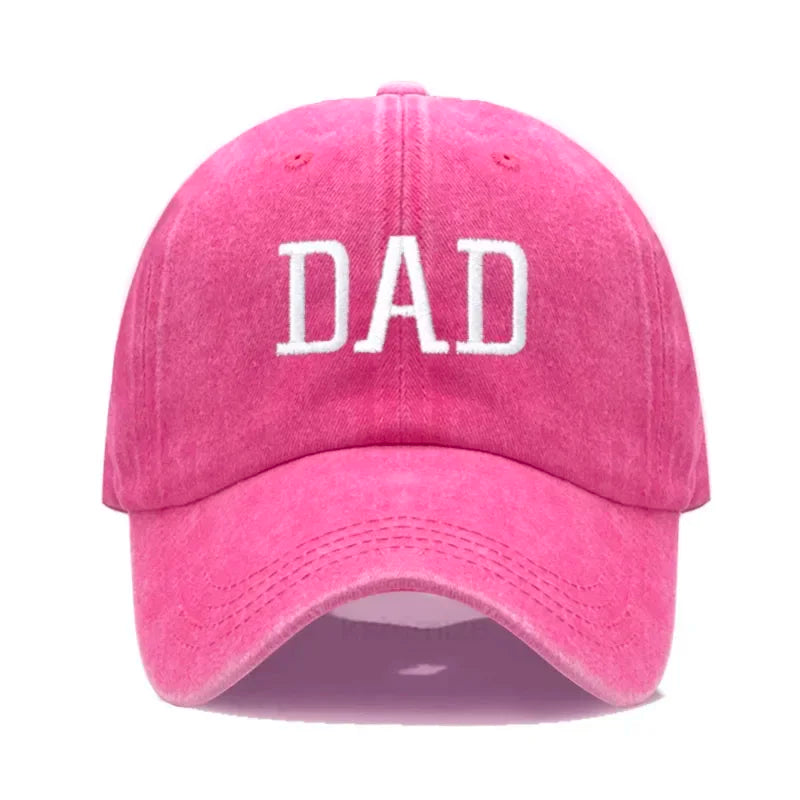 DAD MOM Embroidery Pure Cotton Baseball Cap Fashion Sport Golf Caps Sun Hat