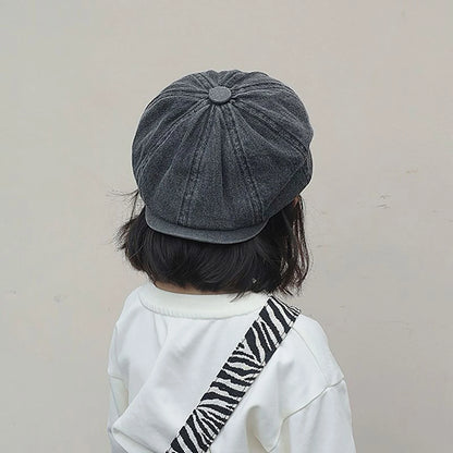 Fashion Retro Denim Beret 2-7 Year Kids Newsboy Cap