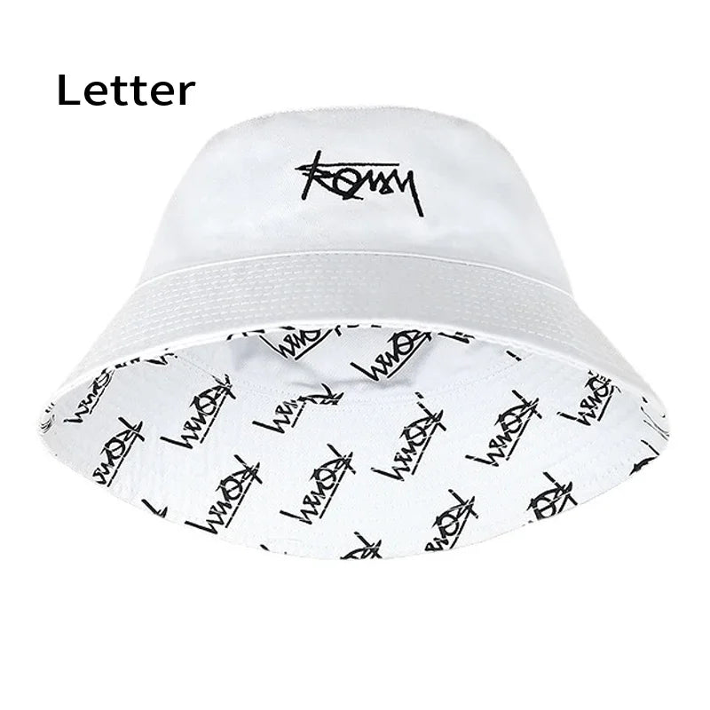 Big Head Letter Bucket Hat for Men Women XL Large Hip Hop Cap Fisherman