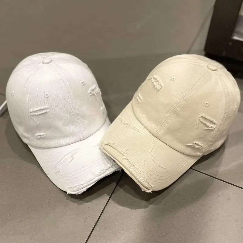 Retro Women Baseball Cap Solid Color Snapback Hat
