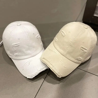 Retro Women Baseball Cap Solid Color Snapback Hat