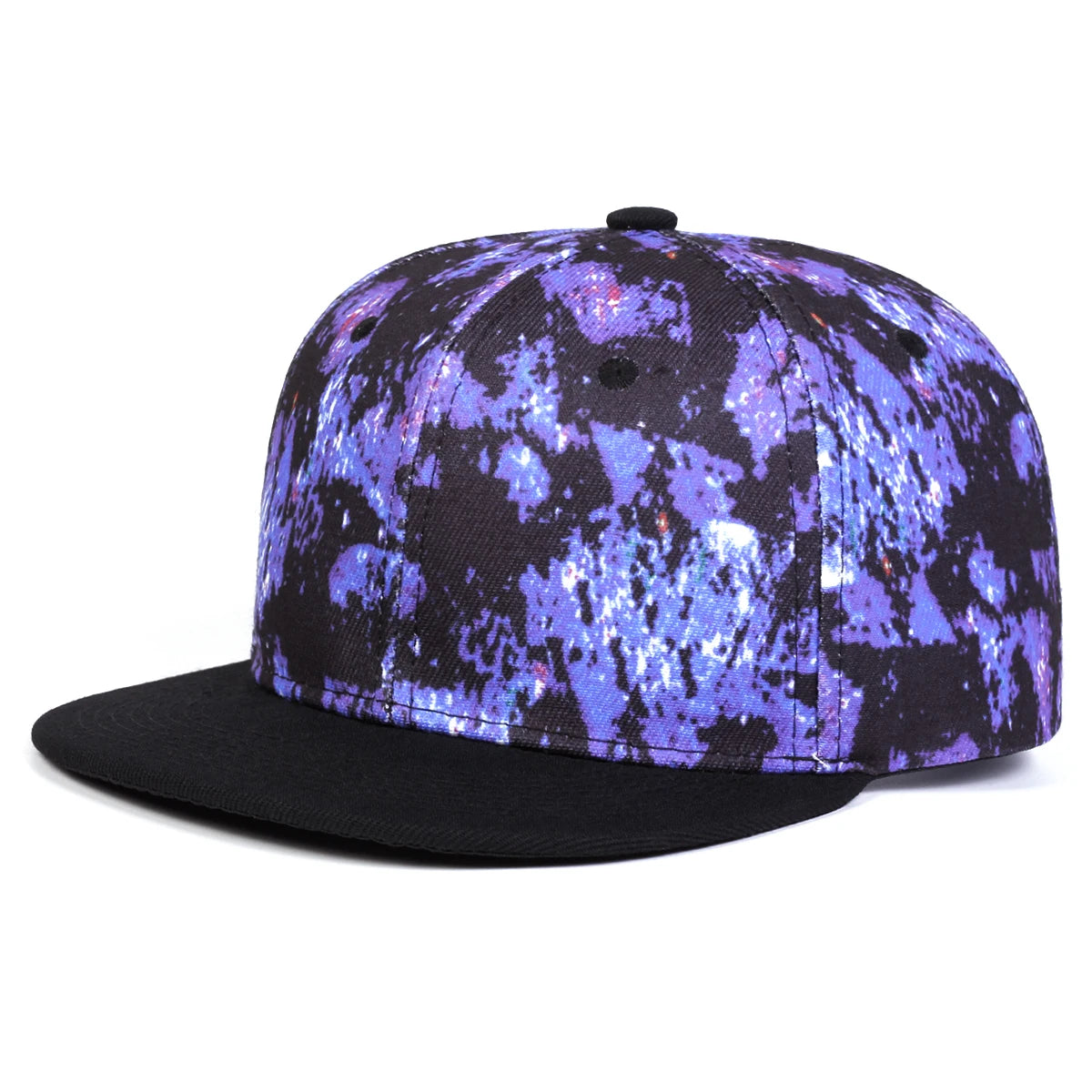 Unisex Purple Starry Sky Printing Hip-hop Hats Fashion Spring Autumn