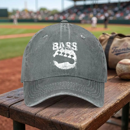 Exquisite Bass Guitar Washed Baseball Cap